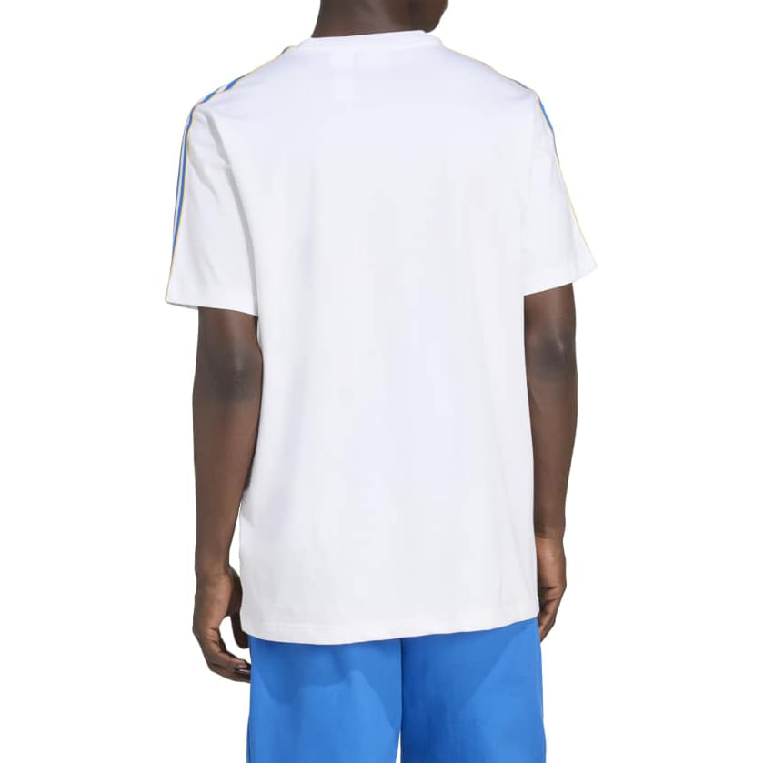 Adidas Camiseta JN3064 M ICON REAL MADRID WhiteBlue Bird Algodao -1-